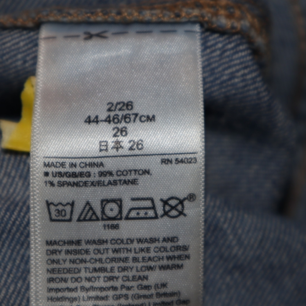 GAP High  Rise Patchwork Wide-Leg Jeans Size 26 - Picture 11 of 11